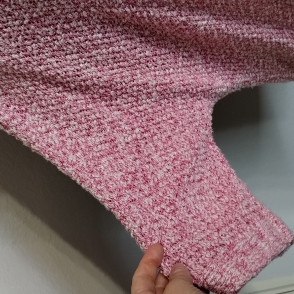 Chico's sweater raspberry pink and white dolman style size 3 XL 16 - Picture 4 of 10